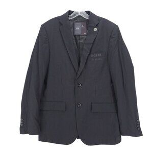 G STAR RAW Black Pinstripe Grip Blazer Sport Coat Men's Size LARGE